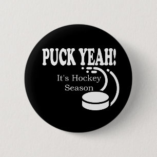 Puck Ja, het is Hockey Sason Ronde Button 5,7 Cm