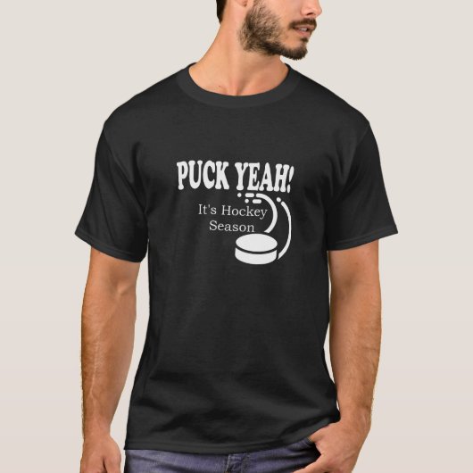 Puck Ja, het is Hockey Sason T-shirt (Voorkant)