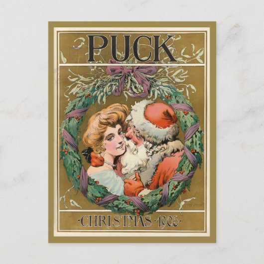 Puck Kerstmis 1905 Briefkaart (Voorkant)
