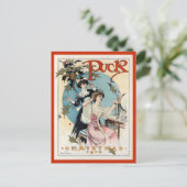 Puck Kerstmis 1908 Briefkaart (Staand voorkant)