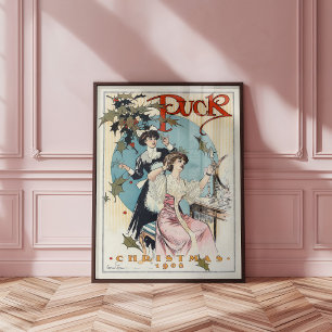 Puck Kerstmis 1908 Poster