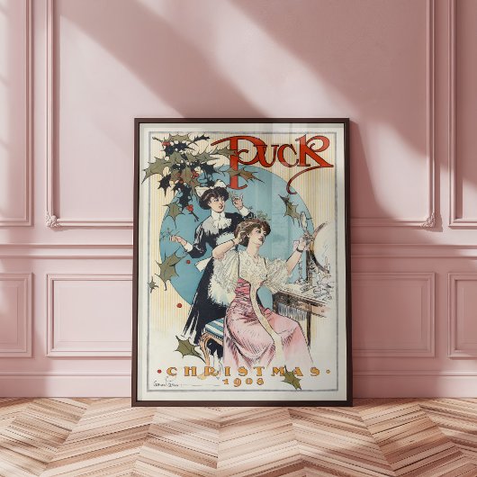 Puck Kerstmis 1908 Poster