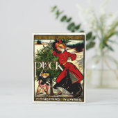 Puck Magazine Kerstmis 1900 Feestdagenkaart (Staand voorkant)