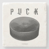 PUCK (ockey) Stenen Onderzetter (Voorkant)