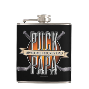 Puck Papa (Hockey Dad) Heupfles