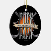 Puck Papa (Hockey Dad) Keramisch Ornament (Rechts)