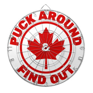 Puck rond en ontdek Canadian Maple Leaf Dartbord