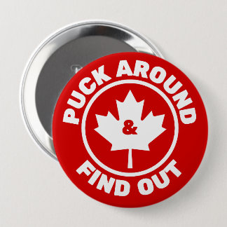 Puck rond en ontdek Canadian Maple Leaf Ronde Button 4,0 Cm