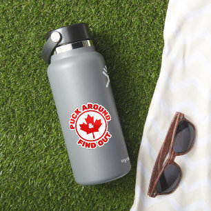 Puck Rondneuzen & Uitvinden Canadese Esdoornblad Sticker
