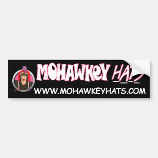 Pucker Mohawkey Monkey bumper sticker