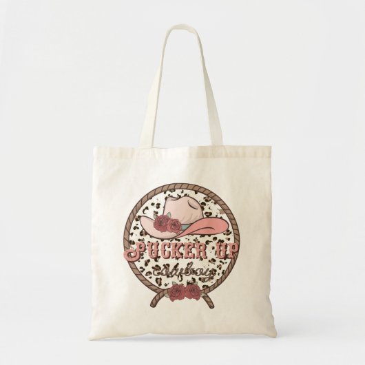 Pucker Up Cowboy Tote Bag (Voorkant)