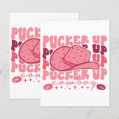 Pucker Up Cowboy Westerne Valentijnsdag (Voorkant / Achterkant)