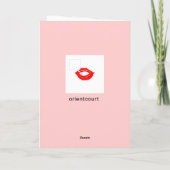 Pucker Up>Funny Valentines cartes de jour (Dos)