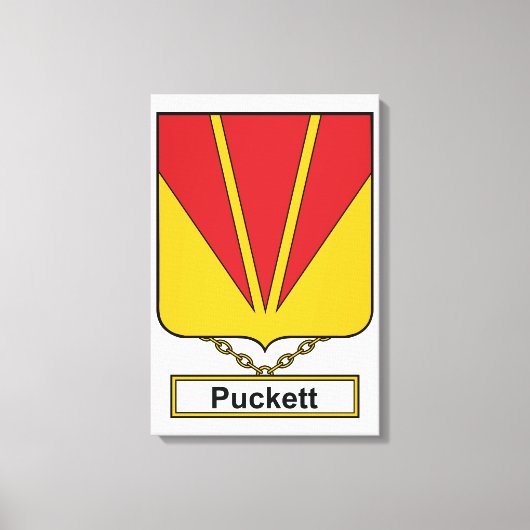 Puckett Family Crest Canvas Afdruk (Voorkant)