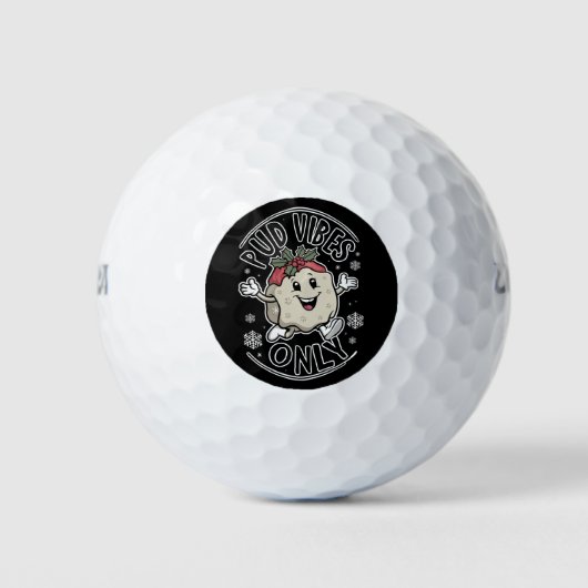 Pud Vibes alleen grappige kerst Golfballen (Voorkant)