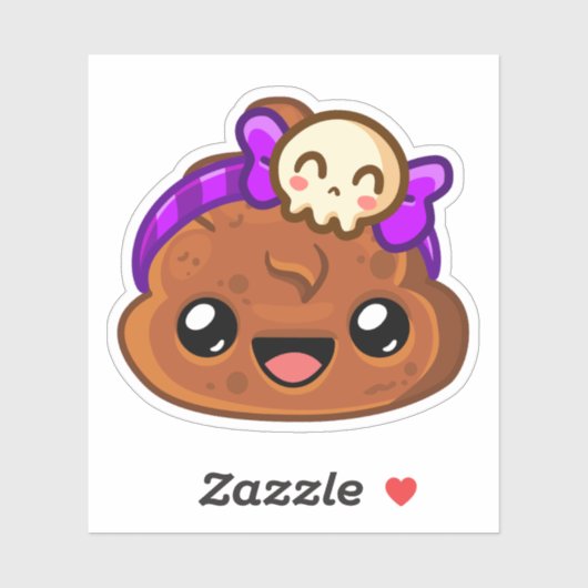 Pudding & Cute Skull Accessory - Happy Jump Sticker (Vel)