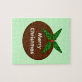 Pudding de Noël Puzzle personnalisable (Horizontal)