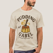Pudding Mit Gabel Funny Design T-shirt (Voorkant)