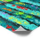 Puddle Jumping Elephant Art Poster (Hoek)