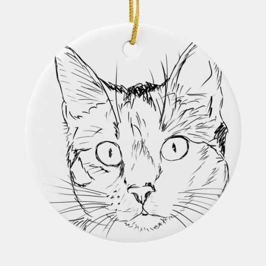 Puddy Cat Keramisch Ornament (Voorkant)