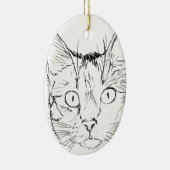 Puddy Cat Keramisch Ornament (Rechts)
