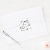 Puddy Kat Vierkante Sticker (Envelop)