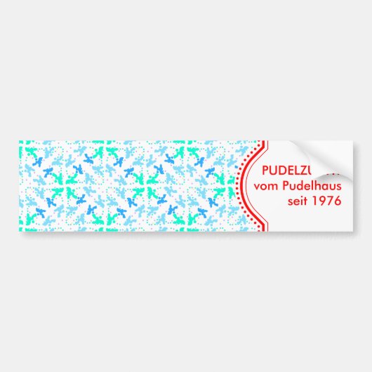 Pudel Autoaufkleber Bumpersticker (Voorkant)