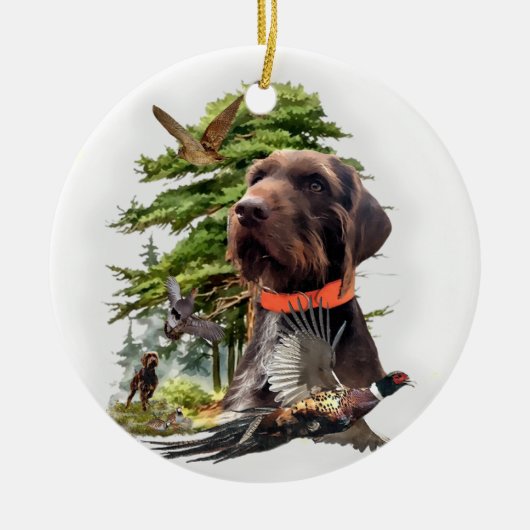 Pudelpointers Keramisch Ornament (Voorkant)