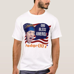 Pudge007 "Dieu bénisse l'Amérique !" T-Shirt (Ho