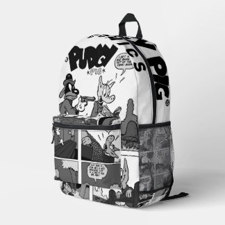 PUDGY Pig Comics Backpack  Bedrukte Rugzak