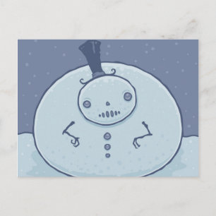 Pudgy Snowman-Briefkaart Briefkaart