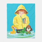 Pudles of Fun Fleece Deken (Voorkant)