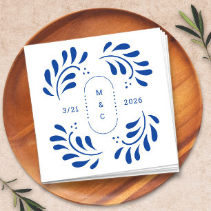 Puebla Mexicaanse bruiloft cocktail servet