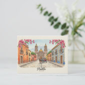 Puebla Mexico, Carte postale (Debout devant)