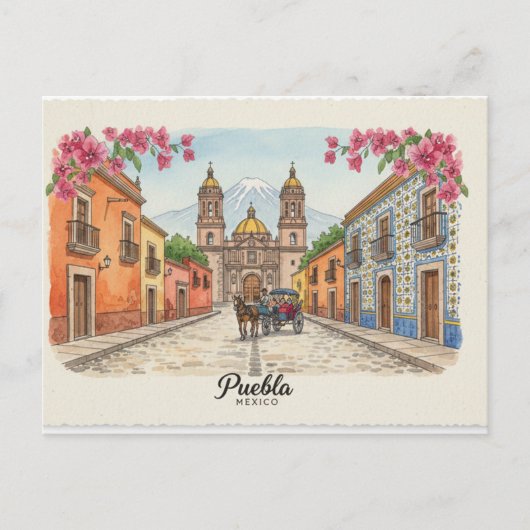Puebla Mexico, Carte postale (Devant)