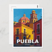 Puebla Mexico Reizen Briefkaart (Voorkant / Achterkant)