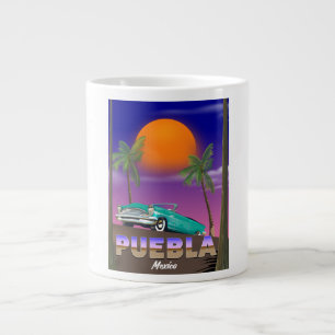 Puebla Mexico, vakantieposter Extra Grote Beker