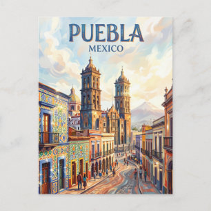 Puebla Stad Mexico Briefkaart