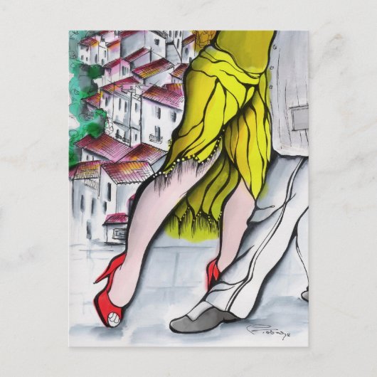 Pueblo Blanco Tango Briefkaart (Voorkant)