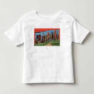 Pueblo, Colorado - grote letterscènes Kinder Shirts