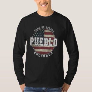 Pueblo Colorado Vintage Amerikaanse vlag T-shirt