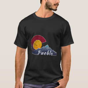 Pueblo Colorado vlag geïnspireerd T-shirt