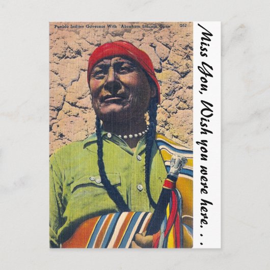 Pueblo Indian Briefkaart (Voorkant)