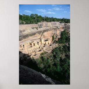 Pueblo Indische cliff-woningen Poster