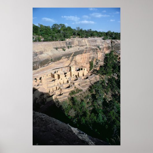 Pueblo Indische cliff-woningen Poster (Voorkant)