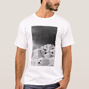 Pueblo stijl adobe Inn bij Loretto, Santa Fe, New T-shirt