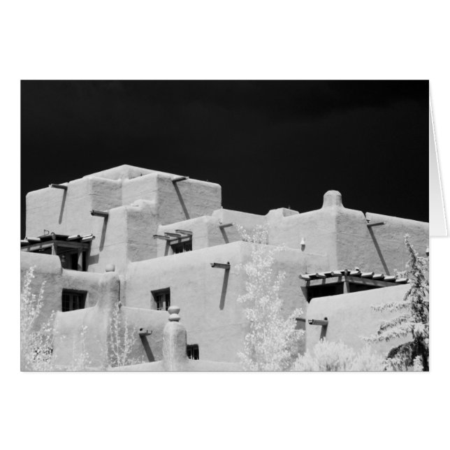 Pueblo stijladobe Inn in Loretto, Santa Fe, New (Voorkant Horizontaal)