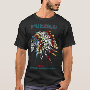 Pueblo Tribe Native American Honor Respect Skull C T-shirt