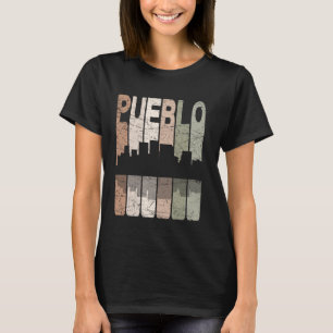 Pueblo Vintage Pueblo Colorado Retro Pueblo Silhou T-shirt