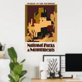 Pueblos of the Southwest Vintage voyage Poster (Bureau à domicile)